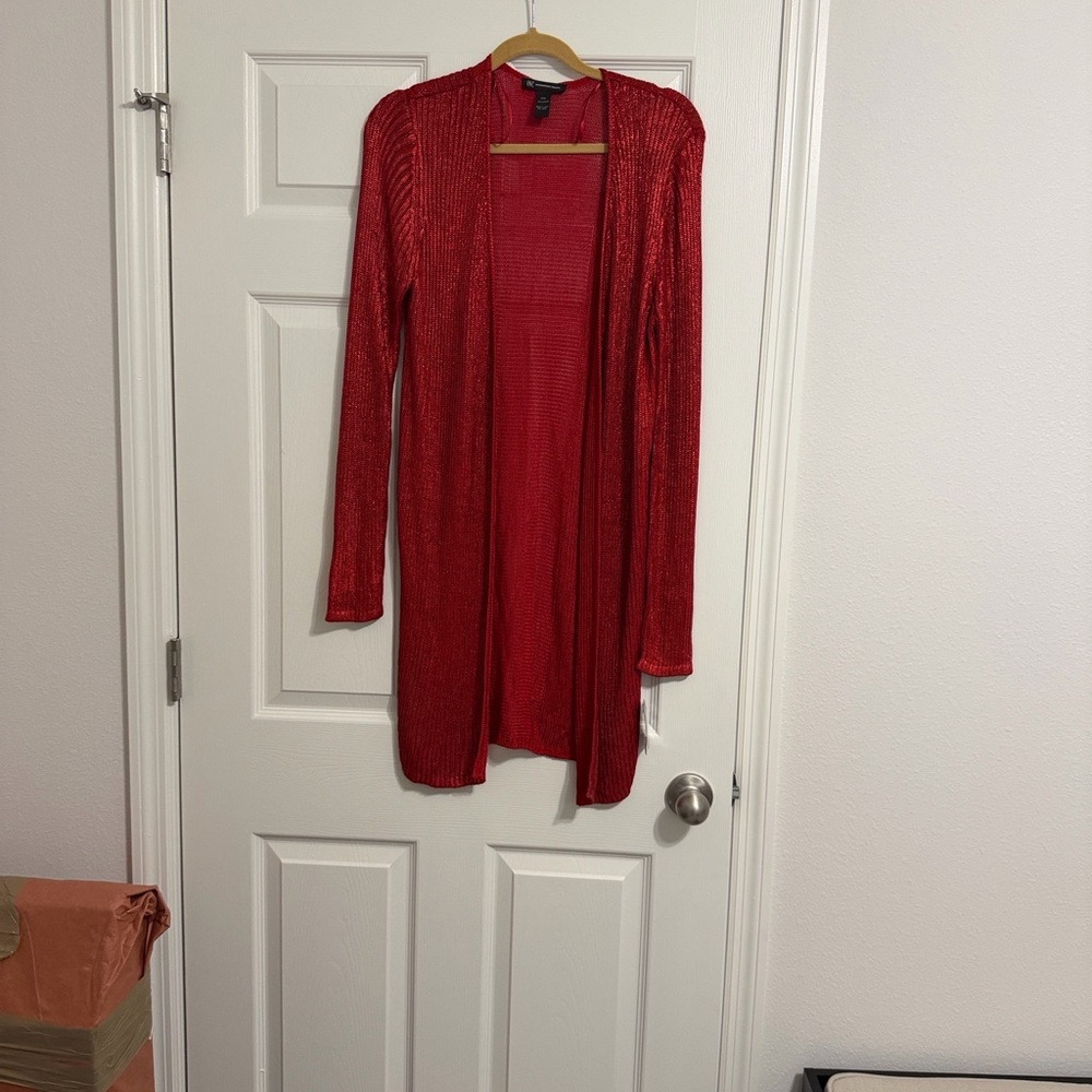 INC International Concepts Red Women's Cardigan